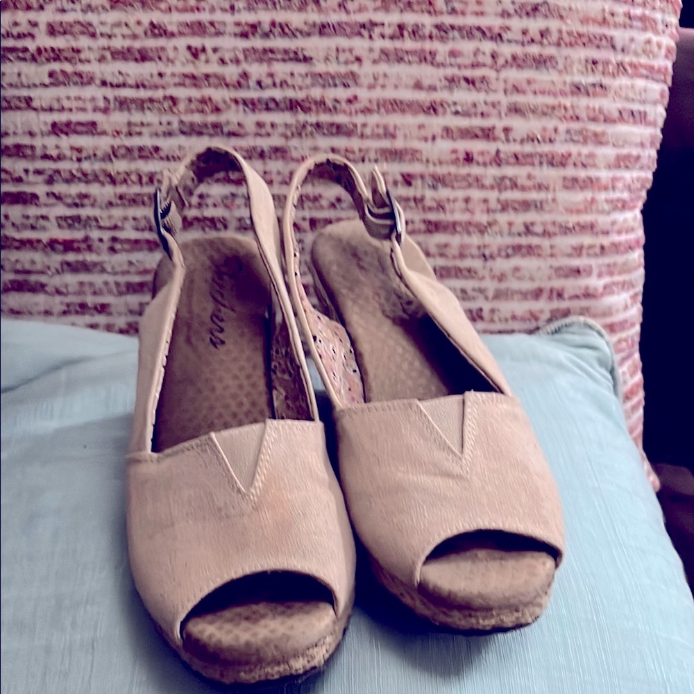 Skechers Cream Espadrille Slingback Shoes